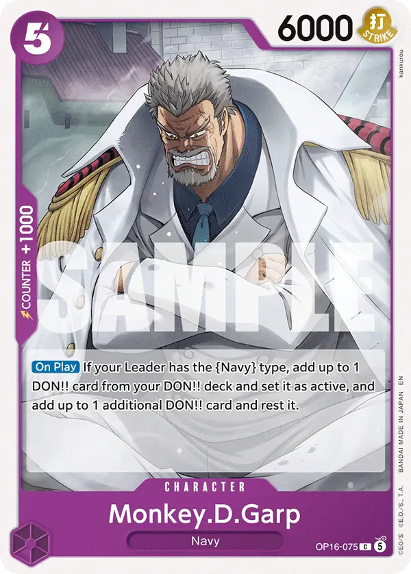 Immagine carta Monkey D Garp