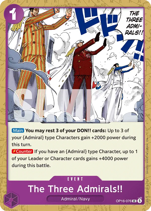 Immagine carta The Three Admirals!!