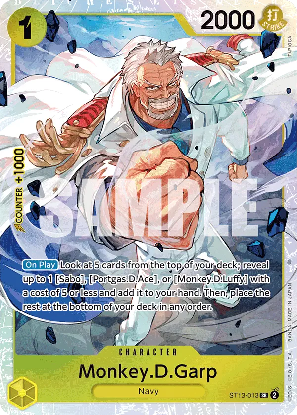 Immagine carta Monkey D Garp